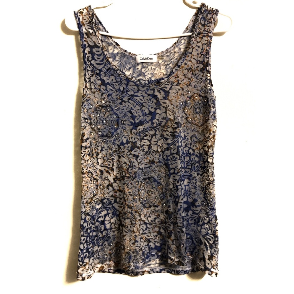 Calvin Klein Women’s Lightweight Blue Tank Top